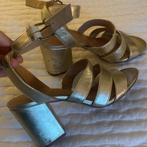 Madewell ankle strap heeled sandals